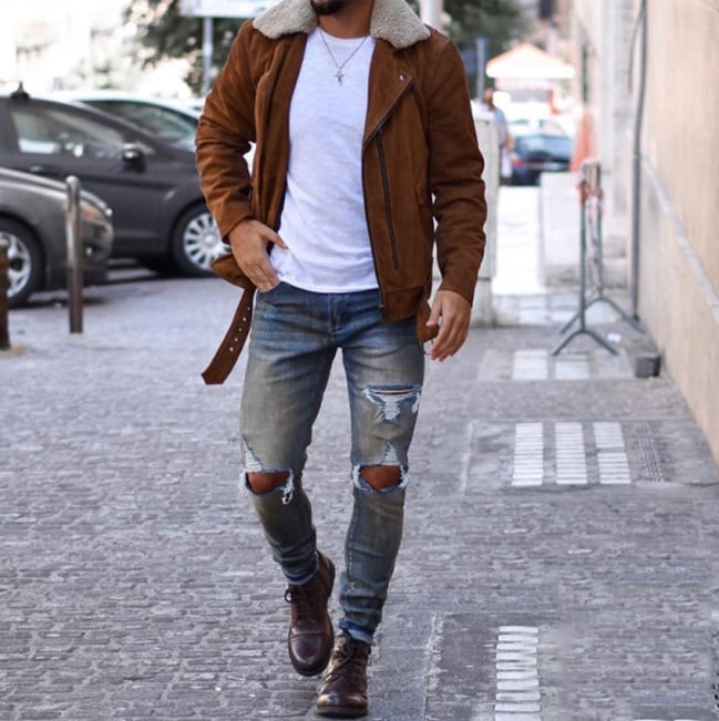 Loomy Urban Slim-Fit Distressed Jeans